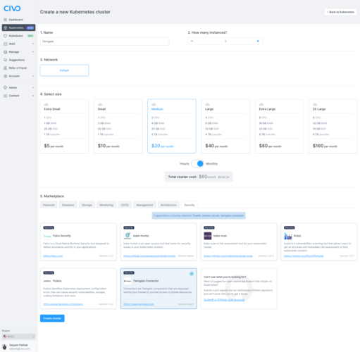 Twingate Connector in Civo Kubernetes Marketplace