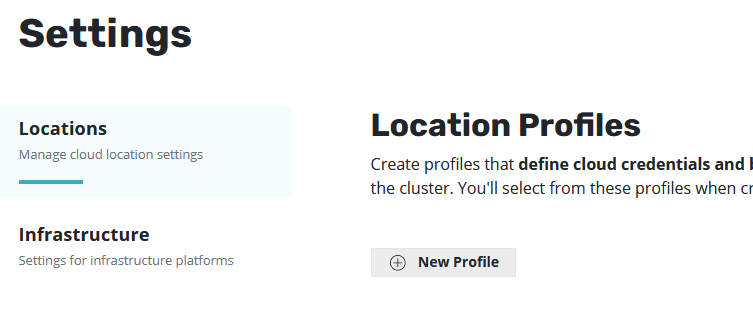 Kasten location profiles