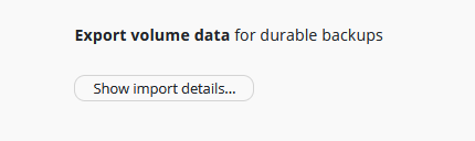 Kasten data import settings