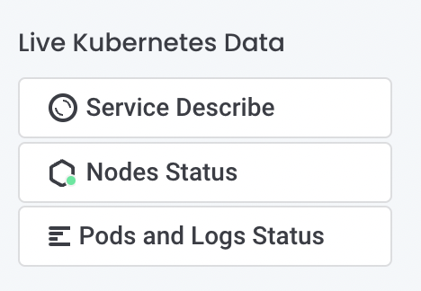 Live Kubernetes data options on Komodor