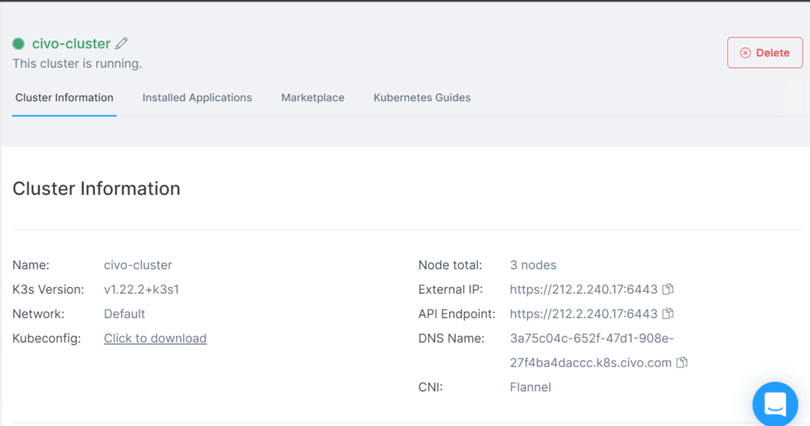 Civo Create Kubernetes Cluster