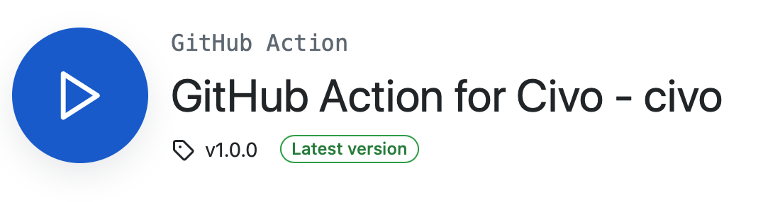 Screenshot of GitHub Action