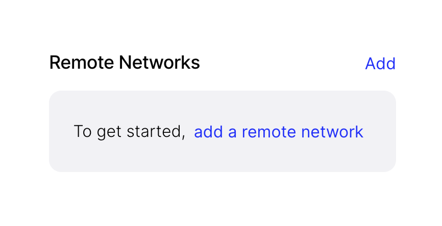 Adding a Network